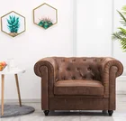 leather sofa chair,sofa single ,brown leather sofa