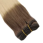 Factory Customized Ombre T9-60 Virgin Remy Machine Flat Weft Hair Extensions