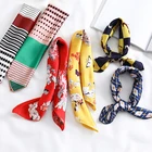 2019 Design Silk Square Scarf for Women Small Neck Scarves Fashion Print Foulard Headband Satin Neck Head Kerchief