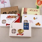 350g kraft paper customized egg tart packaging box with recycled materials