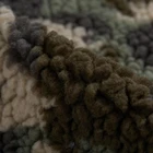 Camouflage Sherpa Fleece Faux Fur Fabrics Short Pile