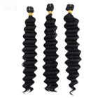 Wholesale Cheap Synthetic Hair Extensions Heat Resistant Fiber Deep Wave Hair Bundles
