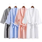 Hotel Bathrobe MRTONG Wholesale Custom High Quality Hotel 100% Cotton Waffle Bathrobe