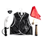 Hot sell halloween fancy party boy's cosplay pirate costume dresses suits for children cosplay