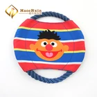 New design colorful custom size round shape fabric fan toy cute dog flying disc