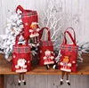 Christmas Presents Gift Bags Plaid Candy Bag Santa Deer Bear Xmas Dessert Cookie Bags Decorations Supply For Home Navidad 2019