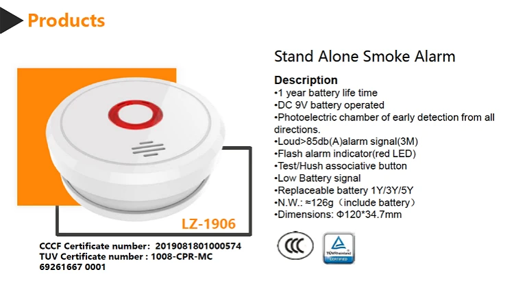 The newest smoke detector system sensor nb-iot mini portable At Good Price - ANKUX.COM