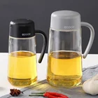 Hot sale coconut oil glass bottle vinegar and olive oil dispenser with handle