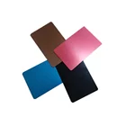 Factory cheap metal blank business gift cards anodized engraved aluminium cards