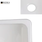White Single Bowl Undermount Ceramic Porcelain Kitchen Sink