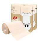 Factory Wholesale Unbleaching Plain 100 % Virgin Bamboo Pulp 3 ply bamboo paper towels