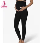Customize Pregnant Women Yoga Pants Trendy Four Way Stretch Sport Leggings maternity clothing
