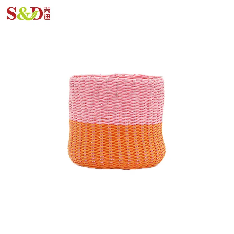 new beautiful home decoration pe rattan baskets hand weaving