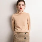 Autumn Winter Ruffled Collar Lady 100 Cashmere Sweater With Plus Size