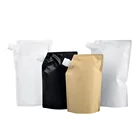 Stand Up Spout Pouch Bag Stand Up Paper Bags Various Color No Printing Kraft Paper Or Plastic Stand Up Spout Pouch Bag