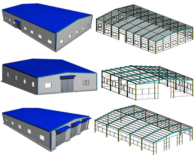 Low Cost Industrial Economical Steel Trusses Shed Building