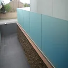frameless glass tempered safety frosted glass fence panels for house glass stair