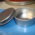 customized plain silver round tin can for candy mint packing
