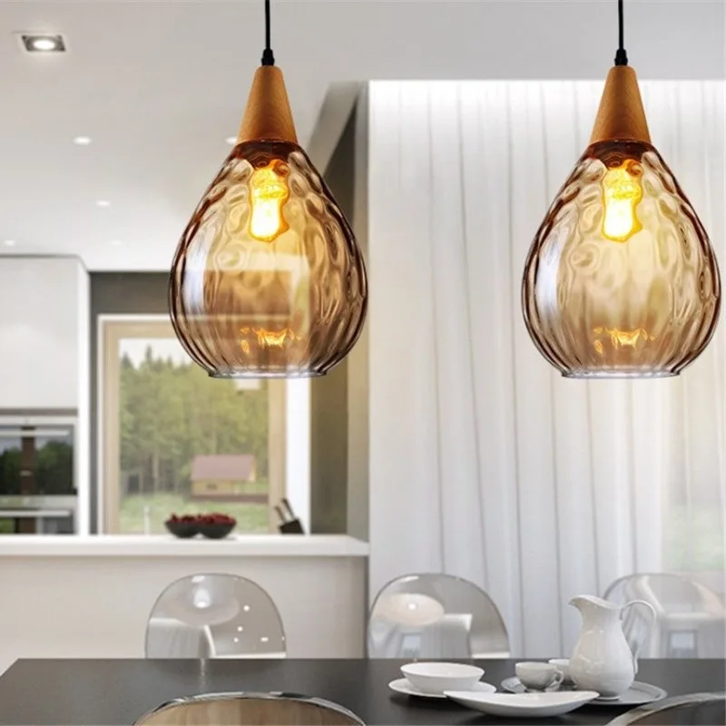 European Modern coloured hand blown glass pendant chandelier light