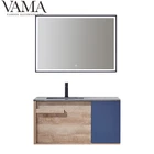VAMA 40 inch Italian melamine wood wall mounted grey stone bathroom cabinet 791040