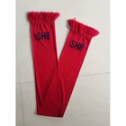 wholesale custom colorful pattern acrylic knit scarf of football for cheap sale