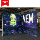 Custom Design Aluminum Extrusion LED Back Lit Exhibition Lightbox Cosmetics Corner Trade Show Booths 20X20