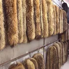 Competitive price raccoon fur collar big fur collar mens winter jacket with raccoon fur collar
