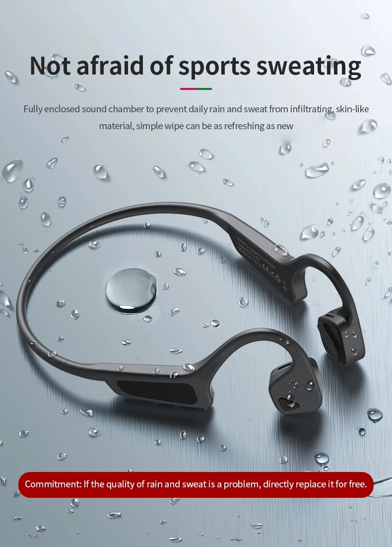 Golden Sky High Quality Wireless Bluetooth Earphone Headset Earbuds Earpiece Men And Women Universal Bone Conduction Earphone - ANKUX.COM