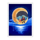 The moonlight bear 3d decorative diamond digital oil painting