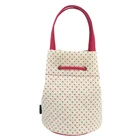 oem luxury cute quilted pu women cosmetic handbag leather bucket bag