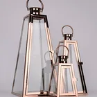 Mayco 2-Tier Black Vintage Chic Home Decoration Metal Candle Lanterns Holder Wholesale