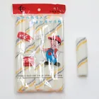 mini 4inch size custom microfiber double color stripe roller paint brush cover refill