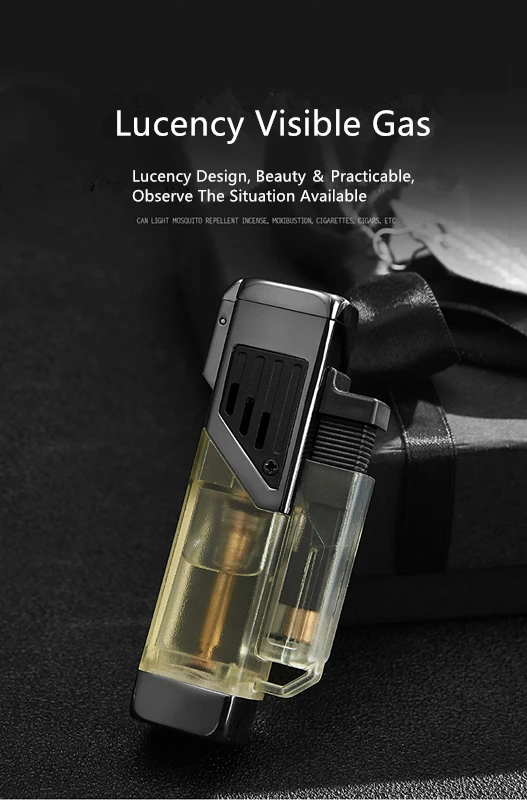 product debang wholesale portable refillable zinc alloy torch lighter custom logo minimalist design 4 jet flame cigarette use giveaways-1