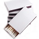 Custom 50 Plain White Cover Wooden Safety Matches Box Matches
