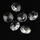 Graphic Customization Decorative Beads Factory Direct 20mm Octagonal Crystal Beads 2 Holes For Wedding Decoration