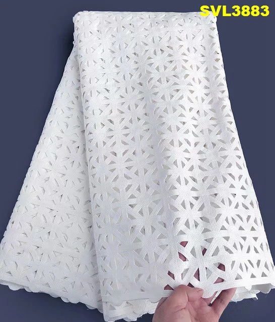 Pure White High Quality Swiss Voile Lace Africa Cotton Lace