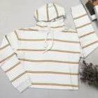 Casual 2020 Latest 100% Cotton Hoodies Sport Golf Young Girl Striped Sweatshirts Stylish Long Sleeve Sweater