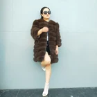 Custom high grade women size long blue fox sex luxury girl fur coats 2019