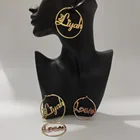 Hoop Earring Earrings Name Hoop Earrings 2019 Personalized Custom Name Plate Circle Hoop Earring For Women