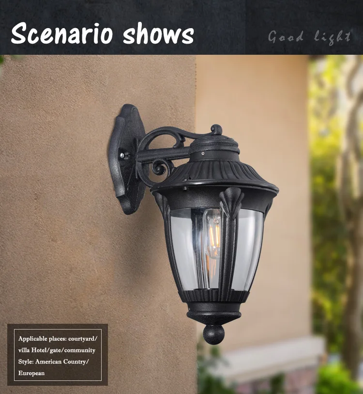 Luxury House Garden Yard Waterproof Outdoor Dust Proof External Wall Lamp
