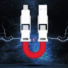 Newest Products Fast Electrica Wire Type C 3 4 in 1 OTG Keychain Magnetic Charging Data Charger USB Cable For IPhone