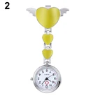 Nurses Watch Portable Stainless Steel Cute Love Heart Shape Brooch Nurses Watch