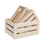 New design customized natural color Household storage box unfinished pine wooden crate