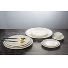 factory wholesale porcelain modern round white ceramic dessert steak pizza plate