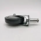 Wholesale China 4" PU Caster Manufacturer Solid round Stem Swivel Health Care Hospital Medical Bed Caster Wheels