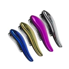 Cheap personalized electroplating silver hair comb plastic detangling comb for long hair