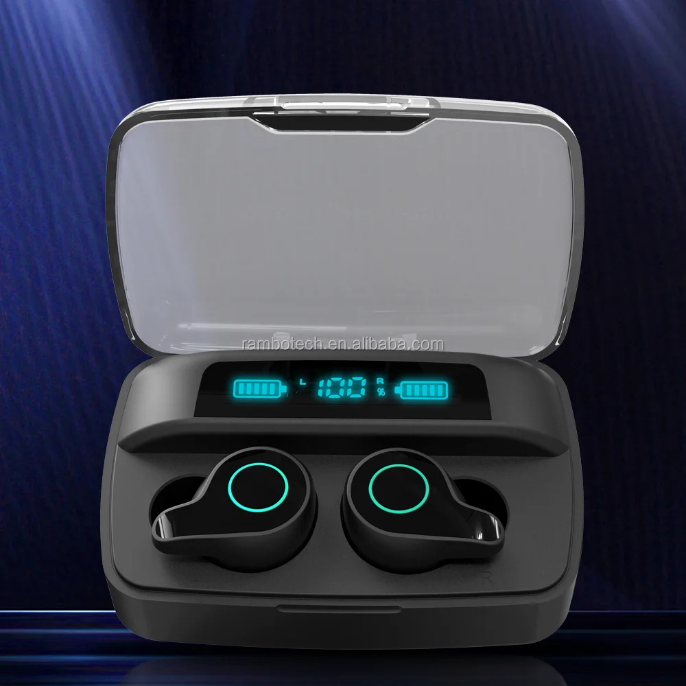 OEM&ODM Digital Power Display TWS Wireless Earphones RT15 Mini Stereo Earbuds Headphones With Charging Box - ANKUX.COM