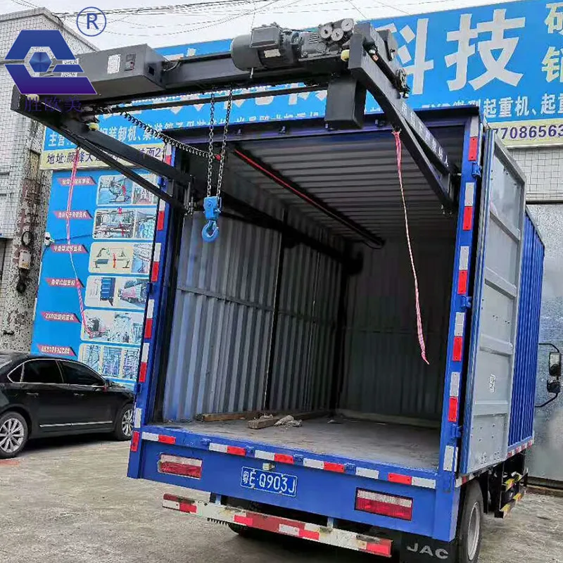 多功能便宜起重机上改装卡车厢式货车装载卸载携带沉重的材料