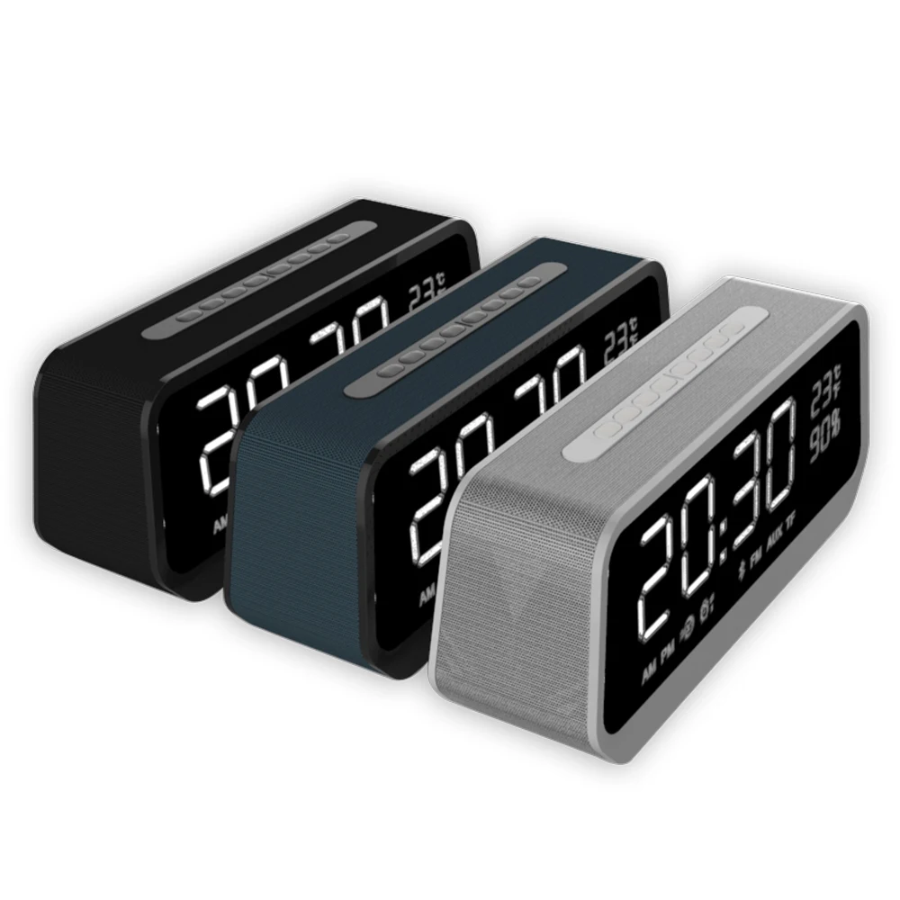 China Suppliers Support TF FM AUX Portable Wireless Wood Bluetooth Speaker With Dual Alarm Clock Home Bluetooth Loudspeaker - ANKUX.COM