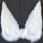 wholesale stock discount promotion Party Costumes Decorative white Feather Angle Wings
